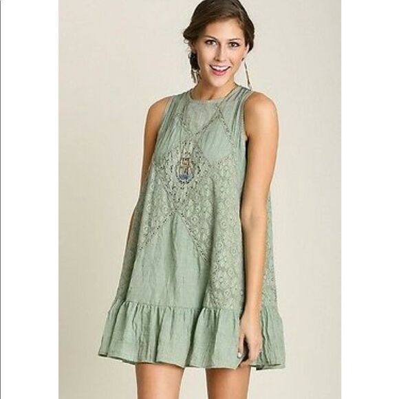 ✨ UMGEE Boho Ombre Stitched Sleeveless Mini Dress✨ - Picture 1 of 8